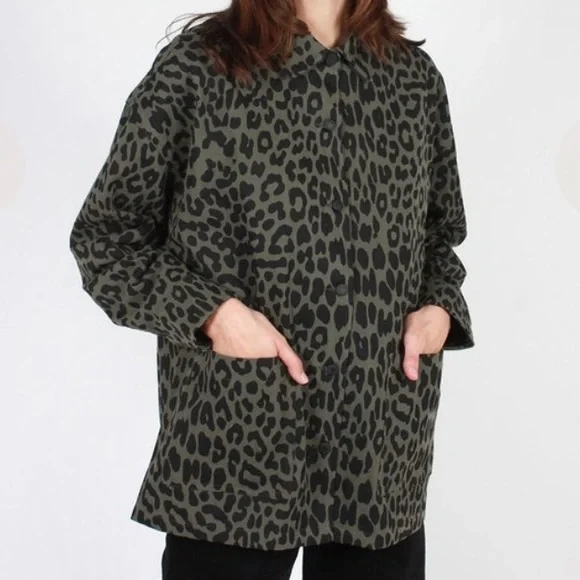 Lazy Oaf Leopard Chore Coat Jacket - Picture 1 of 7